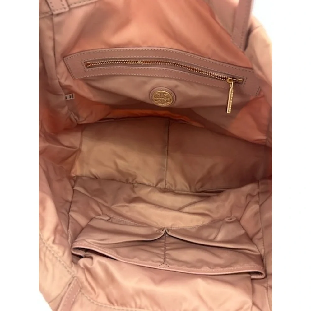 NWT Tory Burch Flower Cluster Tote Women's Blush Nylon Sequin Floral 41139707